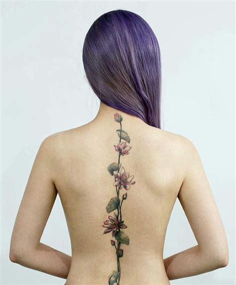 tattoo spine tattoos watercolor tattoo  women beautiful tattoos