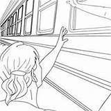Tren Colorear Equipaje Pasajero Estacion Tunnel Trenes Guardando Pasajeros Hellokids Seated Passengers Saluting Steam Electric Controlador sketch template