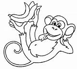 Monkey Affe Ausmalbilder Coloring Pages Baby Ausmalbild Affen Kinder Printable Animal Cartoon sketch template