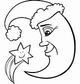 Coloring Moon Pages Stars Preschoolers Crescent Face Drawing Getdrawings Getcolorings Night Printable sketch template