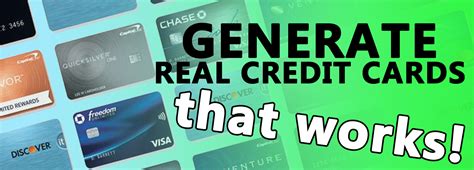generate  credit card numbers  work