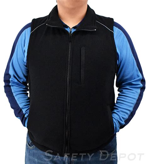 black fleece vest