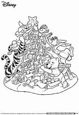 Christmas Coloring Pages Disney Kids Pooh Winnie Color Sheets Decorating Print Holiday Adult Back Visit sketch template