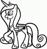 Coloring Pony Pages Princess Little Cadence Colouring Cadance Coloringpagesfun Shining sketch template
