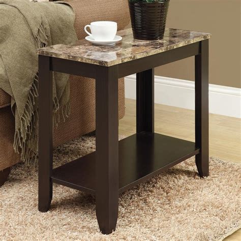 monarch specialties cappuccino faux marble casual  table  lowescom