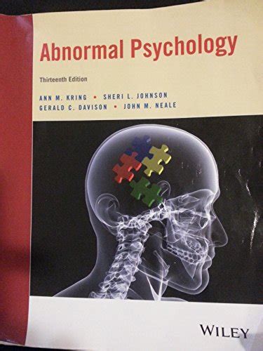 abnormal psychology 13th edition by kring johnson davison neale ebay