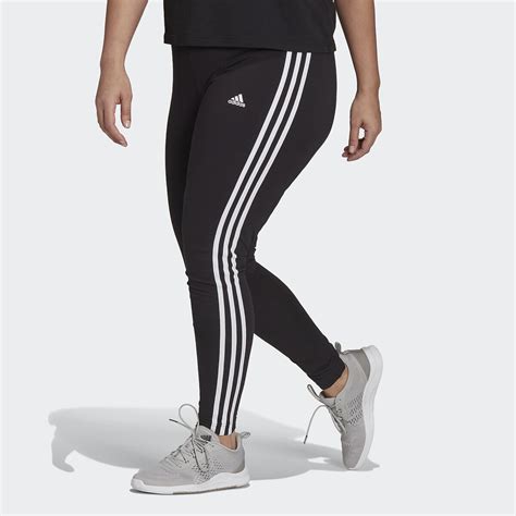 leggings essentials  stripes preto adidas sportswear la redoute