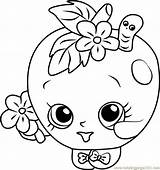 Coloring Shopkins Apple Blossom Pages Cookie Kooky Drawing Kids Getdrawings Color Printable Coloringpages101 Print Line sketch template