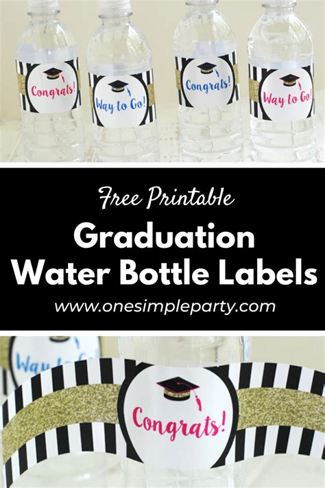dress   water bottles  graduation    printable