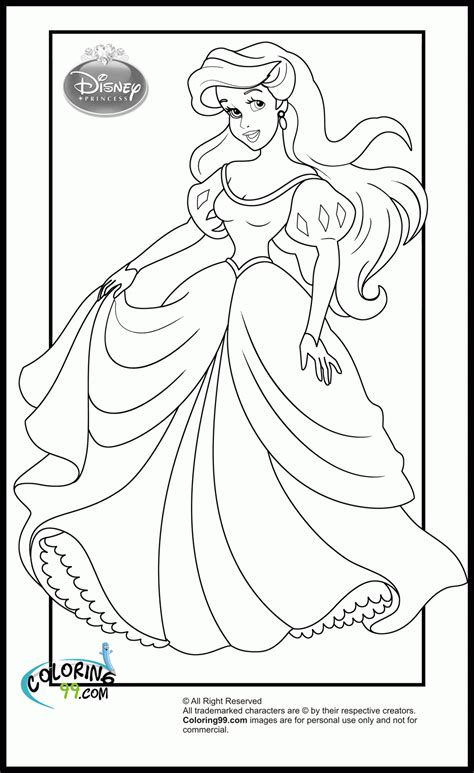 disney princess coloring pages ariel   dress coloring home