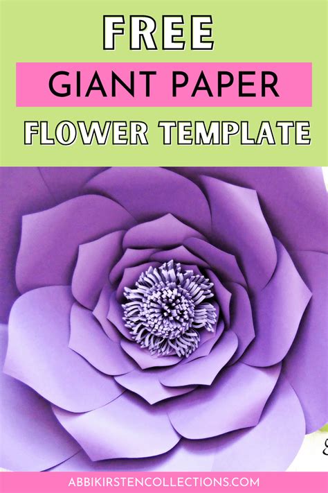 giant paper flower template  abbi kirsten collections create