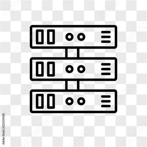 server vector icon isolated  transparent background server logo