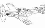 Mustang P51 Dxf Aircraft  Silhouette Vector 3axis sketch template
