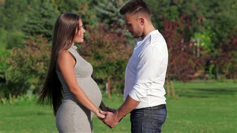 husband and his pregnant wife stock footage video 100