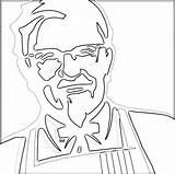 Kfc Fried Chicken Logo Sketch Kentucky Coloring Pages Drawing Paintingvalley Sketches Template sketch template