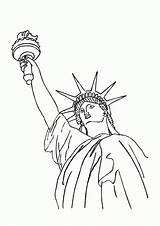 Estatua Libertad Libertatii Statuia Colorat Imagini Desene Pintarcolorear Manhattan sketch template
