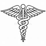 Caduceus Vector Clip Medical Illustration Symbol Symbols Illustrations Medicine Royalty Line Healthcare Clipground sketch template