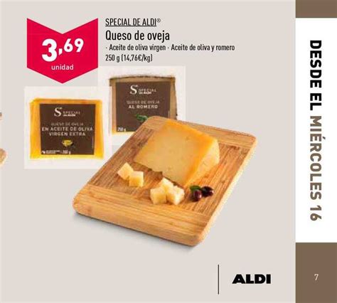 oferta la tabla de aldi queso tierno   en aldi