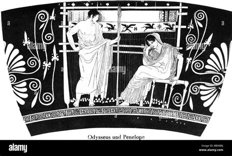 Odysseus Ulysses Griechische König Von Ithaka Und Held Trifft Seine