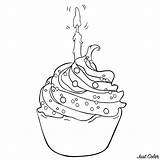 Coloring Cakes Cupcakes Pages Kids Justcolor sketch template