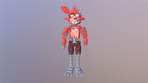 withered foxy  model  nicholasehindre  sketchfab