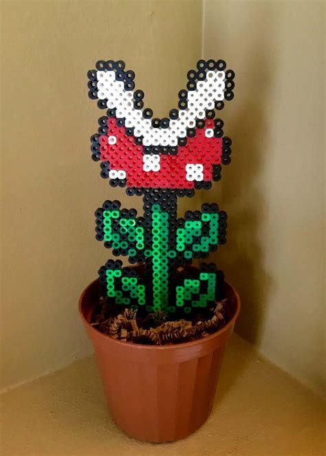 bit potted plant collection red piranha plant etsy