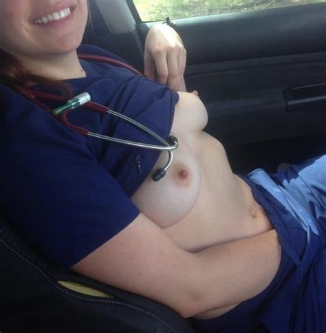 nurse taking a break in her car porn photo eporner