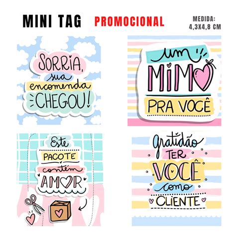 uni mini cartao tag etiquetas cliente um mimo pra voce