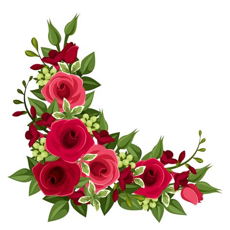 lista  foto dibujos de flores rojas sin fondo lleno