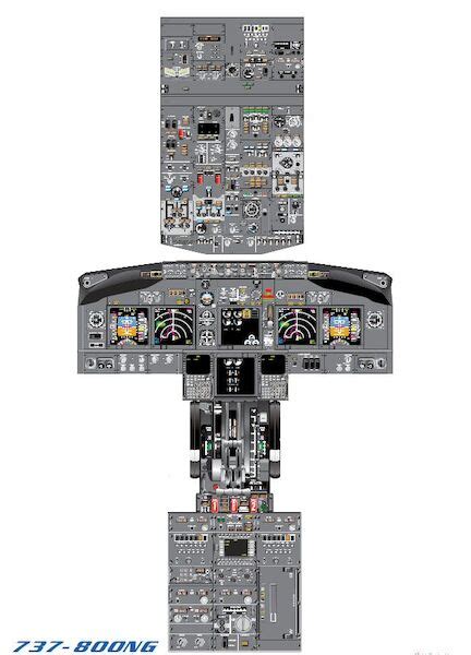 boeing 737 800ng cockpit poster