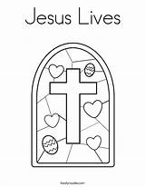 Coloring Jesus Risen He Has God Holy Easter Lives Pages Great Twistynoodle Cross Kids Colouring Stained Glass Sheet Color Alive sketch template