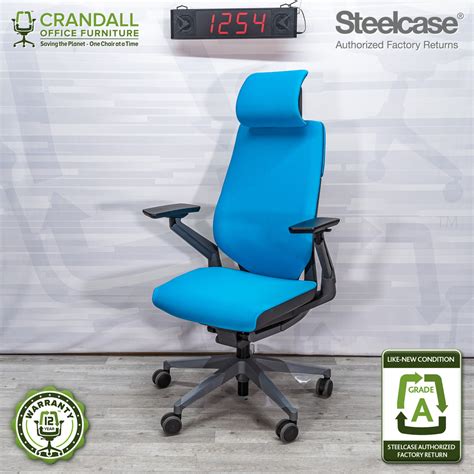 steelcase gesture  headrest grade  crandall office furniture