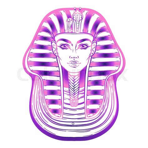 king tutankhamun mask ancient stock vector colourbox