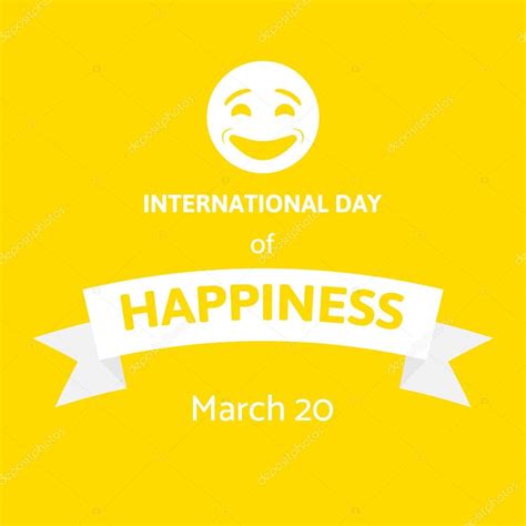 international day happiness world happy day vector illustration smile