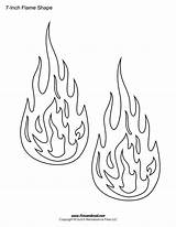 Flame Outline Printable Templates Shape Stencil Inch Printables Stickers Shapes Timvandevall Crafts sketch template