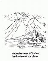Coloring Mountain Pages Mountains Scenery Landscape Smoky Drawing Nature Rocky Printable Books Great Colouring Color Sheets Kids Clipart Drawings Rivers sketch template