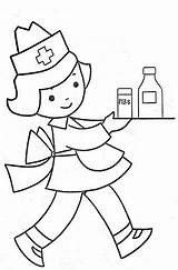 Enfermera Enfermeras sketch template