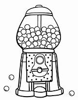 Gumball Machine Coloring Gum Bubble Clipart Pages Printable Drawing Sheets Kids Coloringcafe Clip Worksheet Color Preschool Afkomstig Van Line Clipartmag sketch template