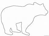 Bear Coloring Silhouette Animal Big Coloring4free Related Posts sketch template