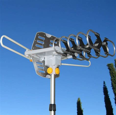 outdoor hdtv antenna  rotor remote control digital db gain tv antenna walmartcom