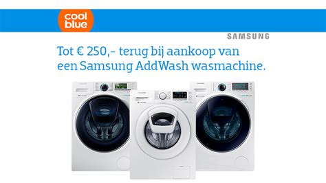 coolblue tot  euro cashback op een samsung wasmachine tijdens black friday black friday actie