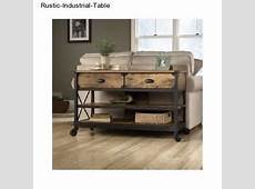 Rustic Industrial TV Stand Sofa Table Furniture Living Room Wood Metal