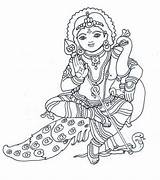 Muruga Murugan Lord Clipart Line Drawing Hindu Drawings Subramanya Sketch Simple Painting Skanda Karthikeya God Coloring Tanjore Easy Ganesha Pencil sketch template
