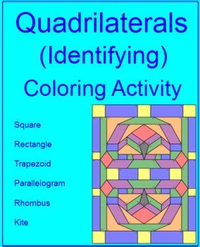 quadrilaterals identifying types  quadrilaterals coloring activity