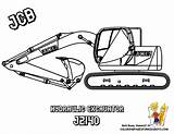 Coloring Pages Construction Mighty Machines Excavator Digging Popular Coloringhome sketch template