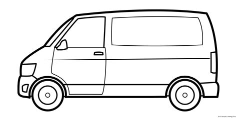 transport van car coloring page  art illustrations