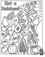 Coloring Pages Rainbow Eat Healthy Food Nutrition Health Kids Preschool Printable Activities Foods Chain Sheets Color Eating Learning Habits Related sketch template