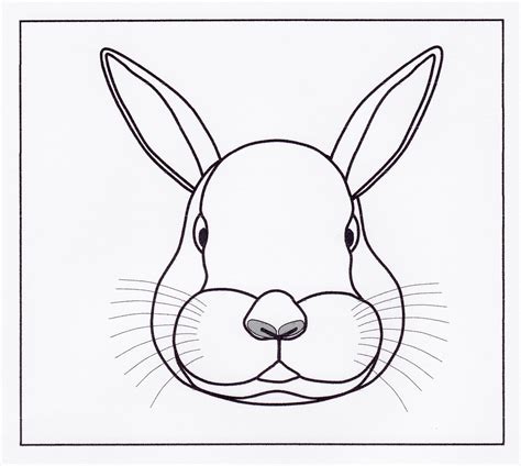 bunny face drawing easy bunny face drawing  getdrawings
