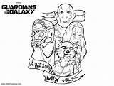 Galaxy Guardians Coloring Drawing Pages Fan Printable Kids Print sketch template