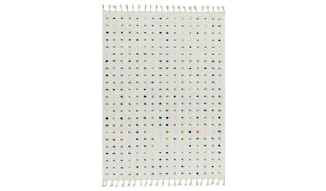 buy asiatic ariana modern spot rectangle rug 160x230cm white rugs